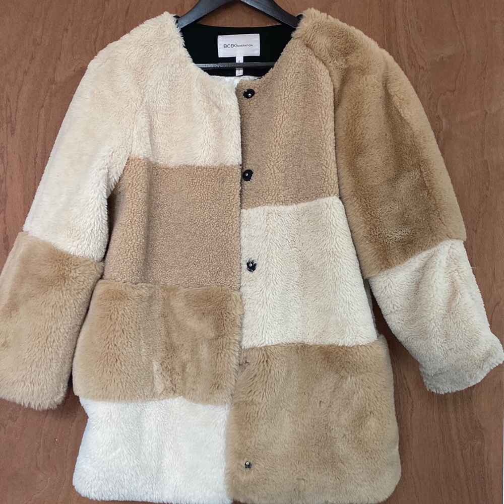 BCBG Patch Teddy Coat